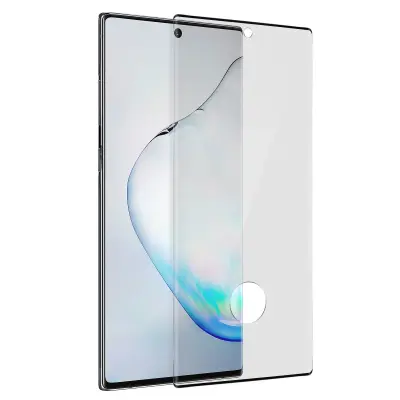 Ultrazvocna ukrivljena folija iz kaljenega stekla - prozorna s crnim okvirjem str. Samsung Galaxy Note 10 Plus