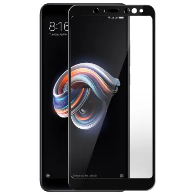 5D Full Cover film iz kaljenega stekla - Black Contour str. Xiaomi Redmi Note 5