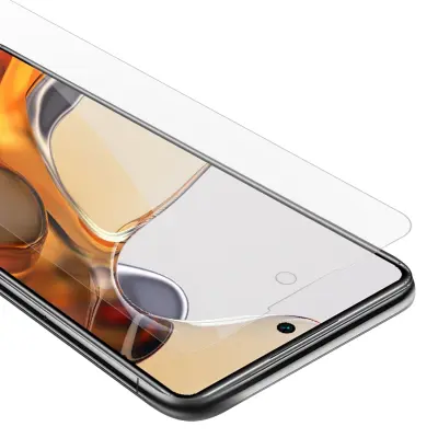 Oklepni film Cadorabo, združljiv z Xiaomi - zaščitnim filmom v visoki prosojnosti - kaljeno zaščitno steklo v 9H trdoti s 3D združljivostjo na dotik