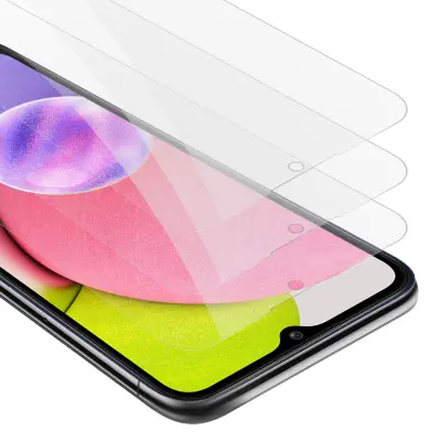 CADORABO Samsung  - 3 -paket kaljeno zaščitno steklo v 9H trdoti s 3D združljivostjo na dotik