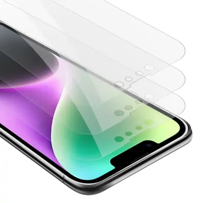 Oklepni film Cadorabo, združljiv z Apple - zaščitnim filmom v visoki prosojnosti - kaljeno zaščitno steklo v 9h trdoti s 3D združljivostjo na dotik