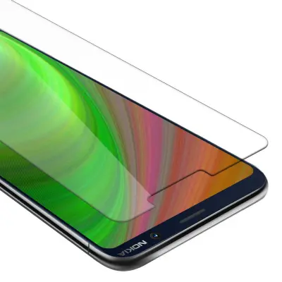 Oklepni film Cadorabo, združljiv z Nokia - zaščitnim filmom v visoki prosojnosti - kaljeno zaščitno steklo v 9H trdoti s 3D združljivostjo na dotik