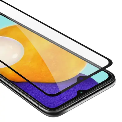 Oklepni film Cadorabo Full Screar, združljiv s Samsungom - zaščitnim filmom v prozornem s črno -kaljenim zaščitnim steklom v 9H trdoti s 3D dotikom