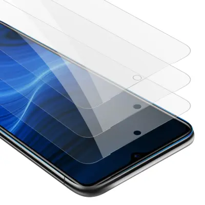 CADORABO Realme - zaščitnim filmom v visoki prosojnosti - 3 -paket kaljeno zaščitno steklo v 9H trdoti s 3D združljivostjo na dotik