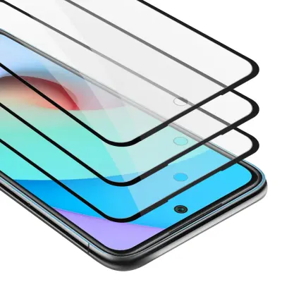 CADORABO združljiv z Xiaomi - zaščitnim filmom v prozornici s črnim - 3 -paketnim kaljenim zaslonskim zaščitnim steklom v 9H trdoti s 3D dotikom