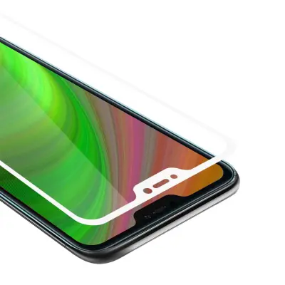 Oklepni film Cadorabo Full Screar, združljiv z Xiaomi - zaščitnim filmom v prozornem z belim - kaljenim zaščitnim steklom v 9H trdoti s 3D dotikom