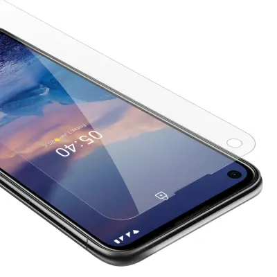 Oklepni film Cadorabo, združljiv z Nokia - zaščitnim filmom v visoki prosojnosti - kaljeno zaščitno steklo v 9H trdoti s 3D združljivostjo na dotik