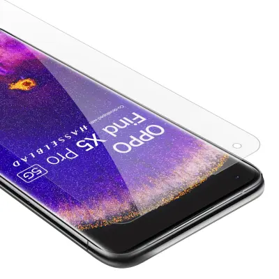 Oklepni film Cadorabo, združljiv z oppo - zaščitnim filmom v visoki prosojnosti - kaljeno zaščitno steklo v 9H trdoti s 3D združljivostjo na dotik