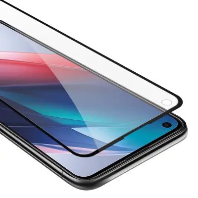 Oklepni film Cadorabo Full Screar, združljiv z oppo - zaščitnim filmom v prozornem s črno - kaljeno zaščitno steklo v 9h trdoti s 3D touch