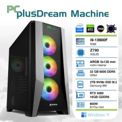 PCPLUS Dream Machine i9-13900F 32GB 2TB NVMe SSD GeForce RTX 4080 16GB Windows 11 Home gaming namizni računalnik