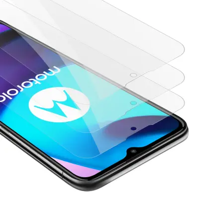 CADORABO Motorola - zaščitnim filmom v visoki prosojnosti - 3 -paket kaljeno zaščitno steklo v 9H trdoti s 3D združljivostjo na dotik