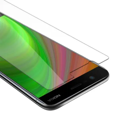 Oklepni film Cadorabo, združljiv z Nokia - zaščitnim filmom v visoki prosojnosti - kaljeno zaščitno steklo v 9H trdoti s 3D združljivostjo na dotik