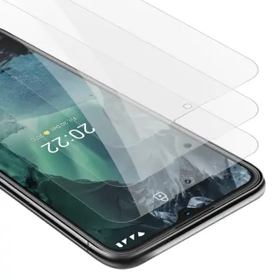 CADORABO Nokia - zaščitnim filmom v visoki prosojnosti - 3 -paket kaljeno zaščitno steklo v 9H trdoti s 3D združljivostjo na dotik