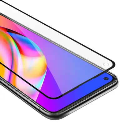 Oklepni film Cadorabo Full Screar, združljiv z oppo - zaščitnim filmom v prozornem s črno - kaljeno zaščitno steklo v 9h trdoti s 3D touch