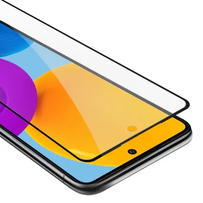 Oklepni film Cadorabo Full Screar, združljiv s Samsungom - zaščitnim filmom v prozornem s črno -kaljenim zaščitnim steklom v 9H trdoti s 3D dotikom