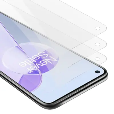CADORABO OnePlus - zaščitnim filmom v visoki prosojnosti - 3 -paket kaljeno zaščitno steklo v 9H trdoti s 3D združljivostjo na dotik