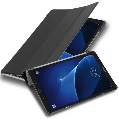 CADORABO združljiv s Samsungom v saten črni barvi - ultra tanek zaščitni pokrov z samodejno budnostjo in stojalo funkcijo