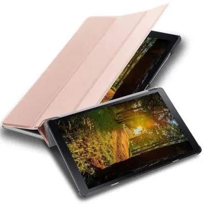 Ohišje tablete Cadorabo, združljiv s Samsungom v pastelnem rožnem zlatu - ultra tanek zaščitni pokrov z avtobusom in stojalo za samodejno budnost in s