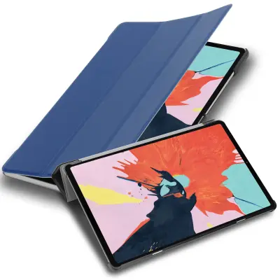 Cadorabo tablični ohišje, združljiv z Apple v Jersey Tarmno Blue - Ultra Tanka zaščitna prevleka z samodejno budnostjo in stojalo funkcijo