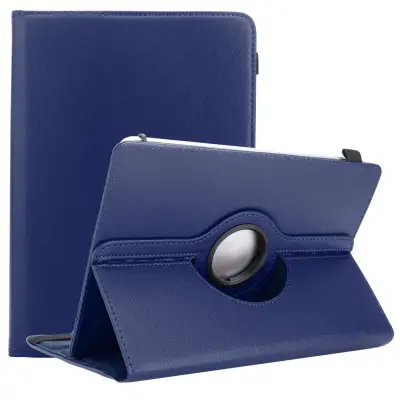 CADORABO združljiv s Trekstorjem v temno modri barvi - 360 stopinj Faux Leather Protective Cover z funkcijo stojala in elastičnim pasom