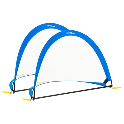 vidaXL Otroški nogometni gol 2 kosa s torbo 119x82x84,5 cm