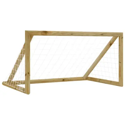 vidaXL Nogometni gol z mrežo 160x80x100 cm impregnirana borovina