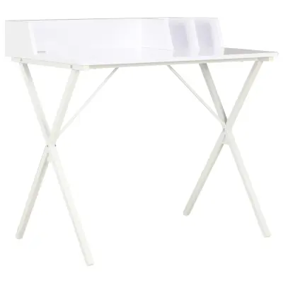 vidaXL Pisalna miza bela 80x50x84 cm