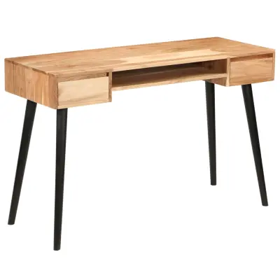 vidaXL Pisalna miza iz trdnega akacijevega lesa 118x45x76 cm