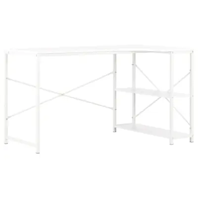 vidaXL Računalniška miza bela 120x72x70 cm