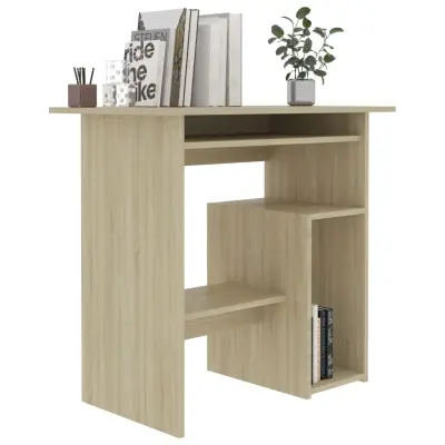 vidaXL Pisalna miza sonoma hrast 80x45x74 cm iverna plošča
