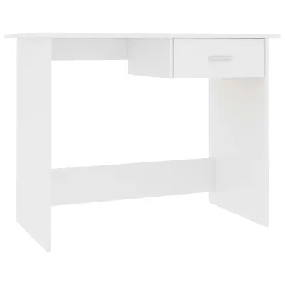 vidaXL Pisalna miza bela 100x50x76 cm iverna plošča