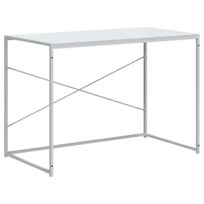 vidaXL Računalniška miza bela 110x60x70 cm inženirski les