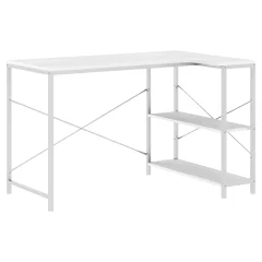vidaXL Računalniška miza bela 110x72x70 cm iverna plošča