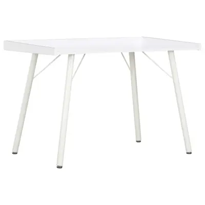 vidaXL Pisalna miza bela 90x50x79 cm