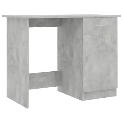 vidaXL Pisalna miza betonsko siva 100x50x76 cm iverna plošča