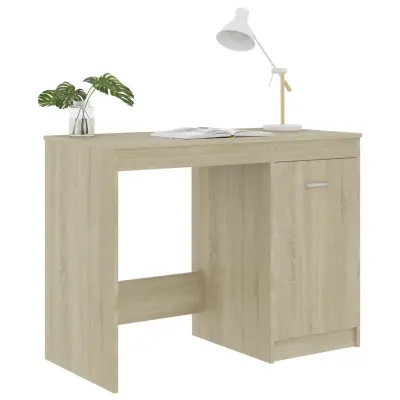vidaXL Pisalna miza sonoma hrast 100x50x76 cm iverna plošča