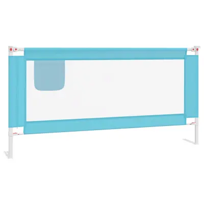 vidaXL Posteljno varovalo za malčke modro 180x25 cm blago