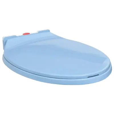 vidaXL WC deska s počasnim zapiranjem modra ovalna
