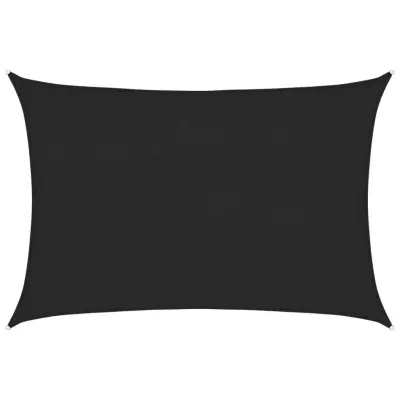 vidaXL Senčno jadro 160 g/m² črno 2,5x4 m HDPE