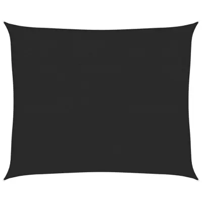 vidaXL Senčno jadro 160 g/m² črno 2,5x3 m HDPE