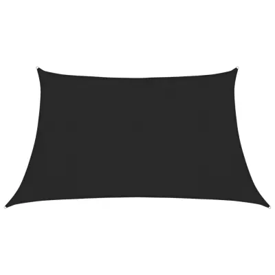 vidaXL Senčno jadro 160 g/m² črno 3/4x2 m HDPE