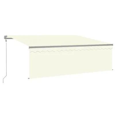 vidaXL Avtomatsko zložljiva tenda s senčilom 4x3 m krem