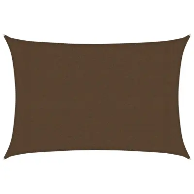 vidaXL Senčno jadro 160 g/m² rjavo 3x4,5 m HDPE