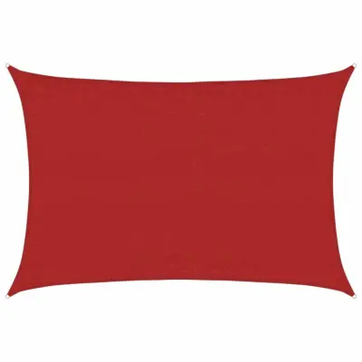 vidaXL Senčno jadro 160 g/m² rdeče 3,5x5 m HDPE
