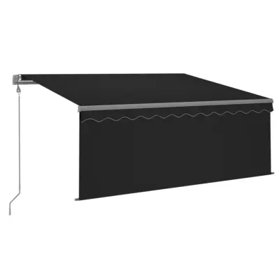 vidaXL Avtomatsko zložljiva tenda s senčilom 3x2,5 m antracitna