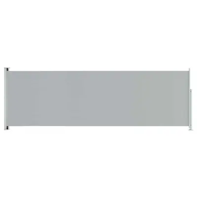 vidaXL Zložljiva stranska tenda za teraso 200x600 cm siva