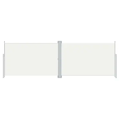 vidaXL Zložljiva stranska tenda krem 200x600 cm