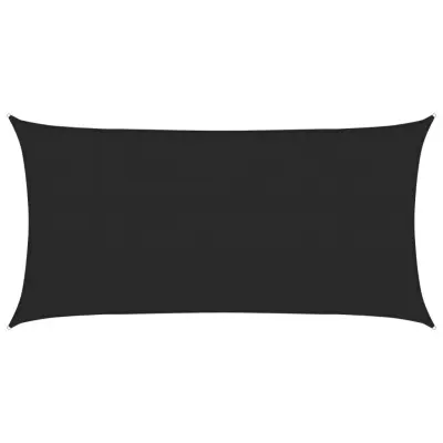 vidaXL Senčno jadro 160 g/m² črno 2,5x4,5 m HDPE