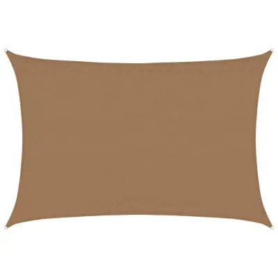 vidaXL Senčno jadro 160 g/m² taupe 3,5x4,5 m HDPE