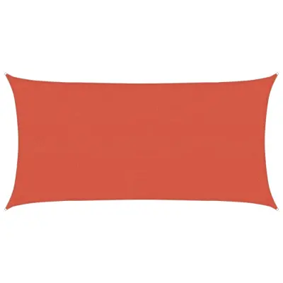 vidaXL Senčno jadro 160 g/m² terakota 2x4 m HDPE